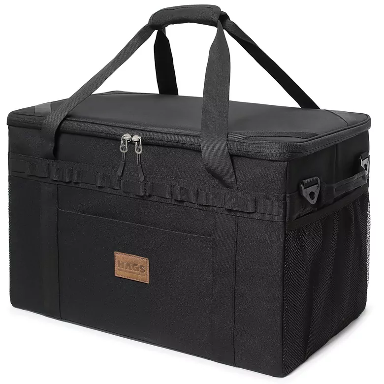 Haegs Araba Bagaj Organizer Çanta, Çok Amaçlı Termal Çanta, Araç içi Alet Eşya Düzenleyici, Kamp Malzemeleri, Piknik Çantası, Taktik, Yalıtımlı Soğutucu Yemek Taşıma Çantası, 45 Lt, Siyah