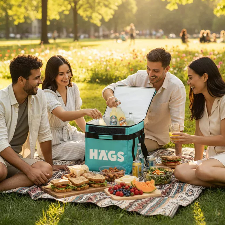 HAEGS Termal Kamp Çantası, Termal Termos Çanta, Kamp, Plaj, Piknik Çantası, Isı Yalıtımlı Kamp Piknik Yemek Taşıma Çantası, Soğutucu Buzluk Geniş Hacimli Büyük Boy 38 Lt- Turkuaz