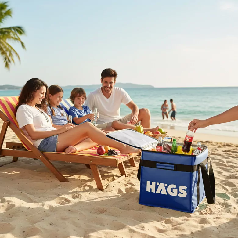 HAEGS Termal Kamp Çantası, Termal Termos Çanta, Kamp, Plaj, Piknik Çantası, Isı Yalıtımlı Kamp Piknik Yemek Taşıma Çantası, Soğutucu Buzluk Geniş Hacimli Büyük Boy 38 Lt- Koyu Mavi