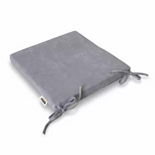 Haegs Sandalye Minderi, Süngerli, Yemek Sandalyeleri için Sünger Kare Minder Mutfak Sandalye Minderleri Yemek Sandalyeleri için Bağcıklı Kaymaz Sandalye Minderleri 22 Dens, 42x42x5cm Gri