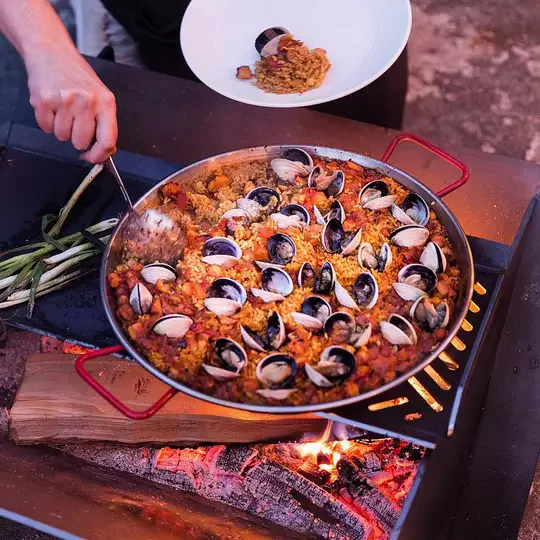 Haegs Fire Pit Portatif Ateş Çukuru, Kamp Ateşi, Kolay Taşınabilir Odun Kömür Dış Mekan Outdoor Barbekü Mangal (38cm x44cm) Küçük Boy