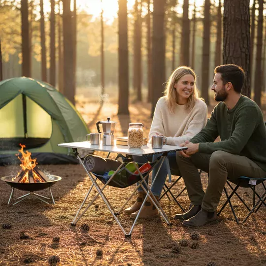 Masa Altı Saklama Filesi, Kamp Piknik Outdoor için Masa Altı Kamp Malzemeleri Eşya Depolama, Düzenleyici Organizer Kese Hurç File - S- 35x35 cm - Mavi