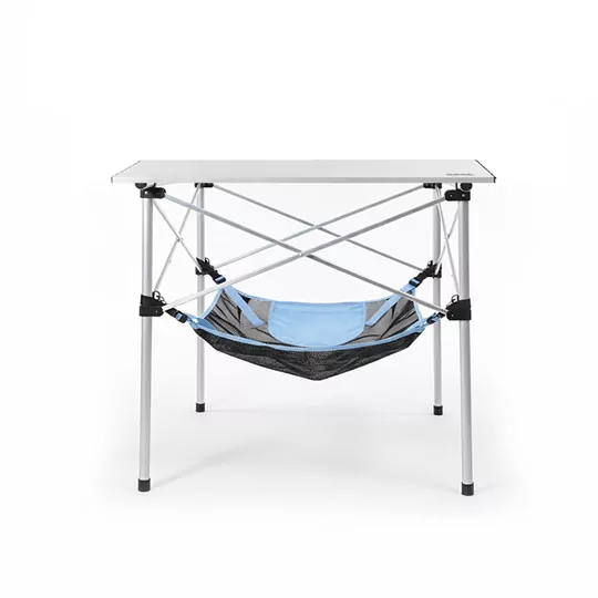 Masa Altı Saklama Filesi, Kamp Piknik Outdoor için Masa Altı Kamp Malzemeleri Eşya Depolama, Düzenleyici Organizer Kese Hurç File - M - 45x45 cm - Mavi