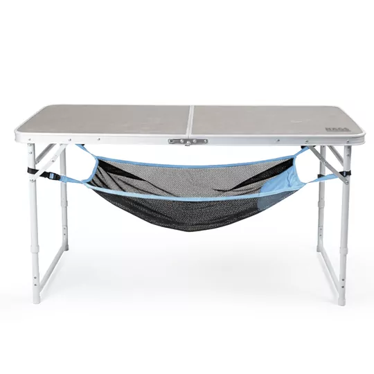 Masa Altı Saklama Filesi, Kamp Piknik Outdoor için Masa Altı Kamp Malzemeleri Eşya Depolama, Düzenleyici Organizer Kese Hurç File - XL - 80x40 cm - Mavi