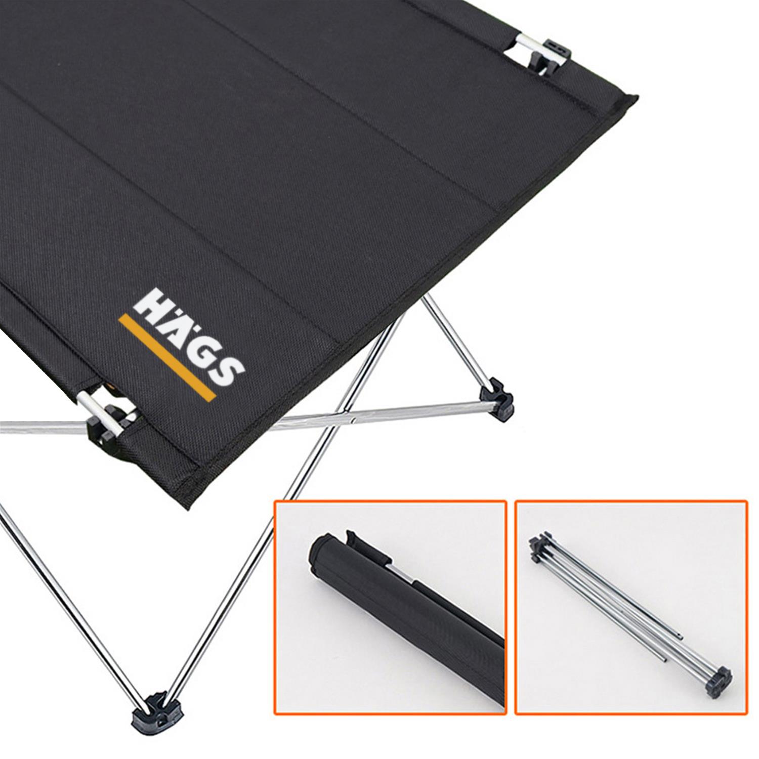 HAEGS Ultralight Katlanır Kamp Masası, Piknik, BBQ, Balıkçılık, Avcılık, Plaj, Hiking için Taşınabilir Kompakt Roll Up Outdoor Kamp Masası Medium - Adventure