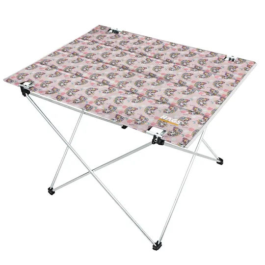 HAEGS Ultralight Katlanır Kamp Masası, Piknik, BBQ, Balıkçılık, Avcılık, Plaj, Hiking için Taşınabilir Kompakt Roll Up Outdoor Kamp Masası Large - Unicorn