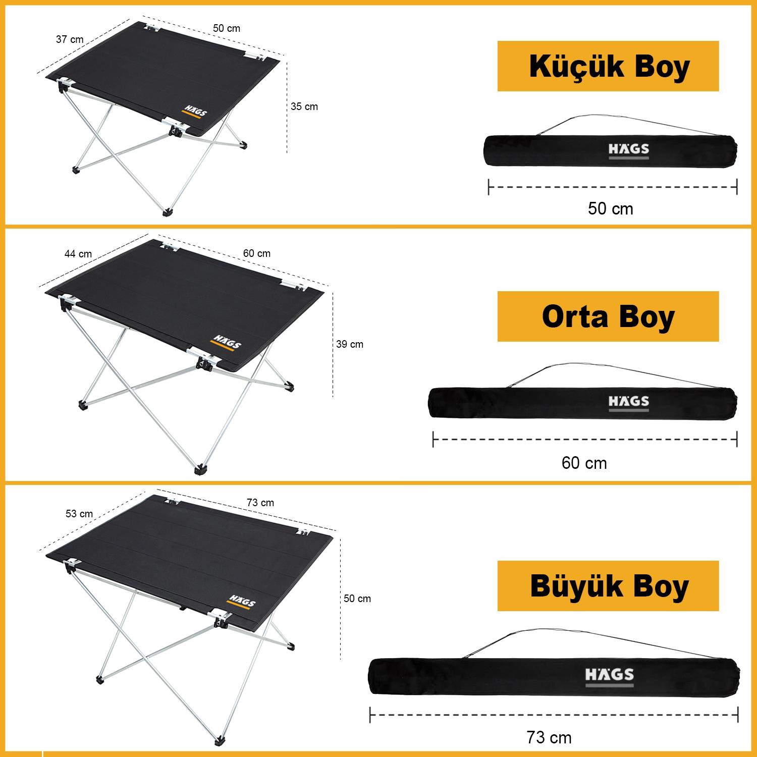 HAEGS Ultralight Katlanır Kamp Masası, Piknik, BBQ, Balıkçılık, Avcılık, Plaj, Hiking için Taşınabilir Kompakt Roll Up Outdoor Kamp Masası Large - Unicorn