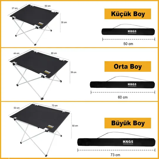 HAEGS Ultralight Katlanır Kamp Masası, Piknik, BBQ, Balıkçılık, Avcılık, Plaj, Hiking için Taşınabilir Kompakt Roll Up Outdoor Kamp Masası Large - Dino İsland