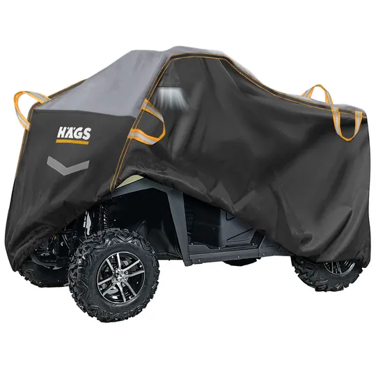 Haegs UTV Brandası, UTV Koruma Kılıfı, Örtüsü, Ağır Hizmet Tipi, Su Geçirmez, 4 Mevsim Koruma, Tek Sıra Koltuklu 2-3 Kişilik UTV için (M-350-175-180cm) Siyah - Gri