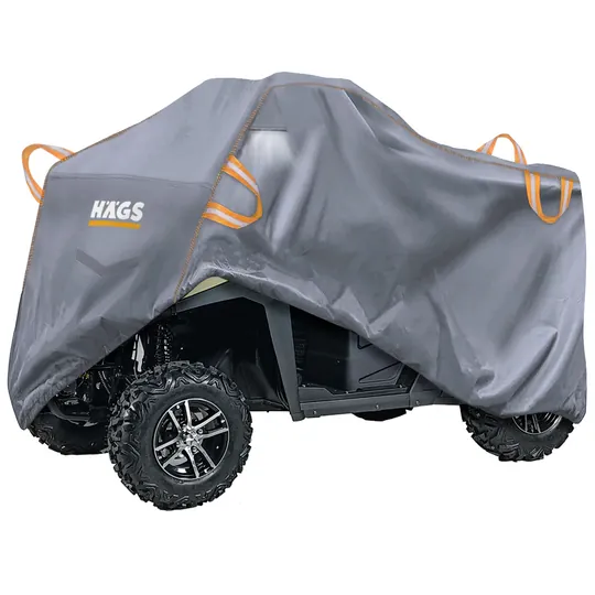 Haegs UTV Brandası, UTV Koruma Kılıfı, Örtüsü, Ağır Hizmet Tipi, Su Geçirmez, 4 Mevsim Koruma, Tek Sıra Koltuklu 2-3 Kişilik UTV için (M-350-175-180cm) Gri