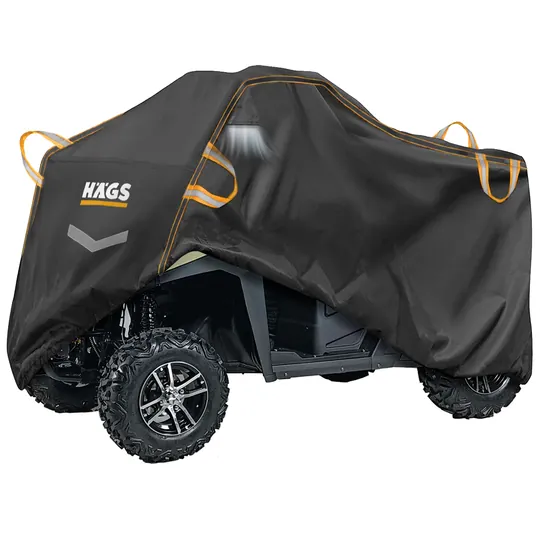 Haegs UTV Brandası, UTV Koruma Kılıfı, Örtüsü, Ağır Hizmet Tipi, Su Geçirmez, 4 Mevsim Koruma, Tek Sıra Koltuklu 2-3 Kişilik UTV için (M-350-175-180cm) Siyah