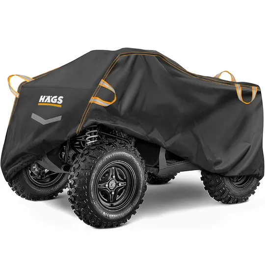 Haegs ATV Brandası, ATV Koruma Kılıfı, Örtüsü Su Geçirmez Dış Mekan Ağır Hizmet Tipi, 4 Mevsim (L-200-95-105cm) - Siyah