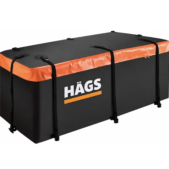 Haegs Araç Üstü Bagaj Çantası, Pickup Bagaj içi Çantası, Ağır Hizmet Tipi, Su Geçirmez, Tüm Araç Tavanları için (Üst Rafı, Çıtası Olan veya Olmayan) 540L (150 x 60 x 60cm) Siyah - Gri