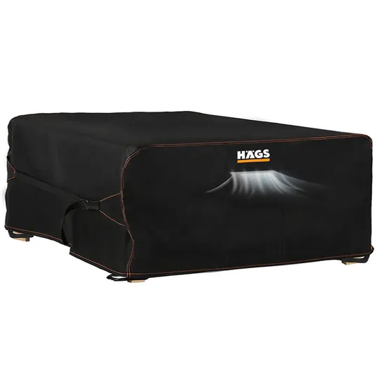 Haegs Bahçe Mobilyası Örtüsü, 250-250-90cm, Ağır Hizmet Oxford Kumaş, Su Geçirmez, Dış Mekan Veranda Masa Örtüsü, Havalandırmalı Masa ve Sandalye Koruma Kılıfı Siyah