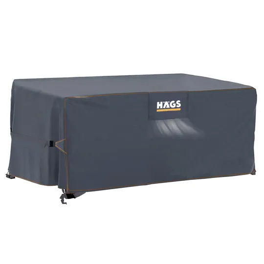 Haegs Bahçe Mobilyası Örtüsü, 240-180-100cm, Ağır Hizmet Oxford Kumaş, Su Geçirmez, Dış Mekan Veranda Masa Örtüsü, Havalandırmalı Masa ve Sandalye Koruma Kılıfı Gri