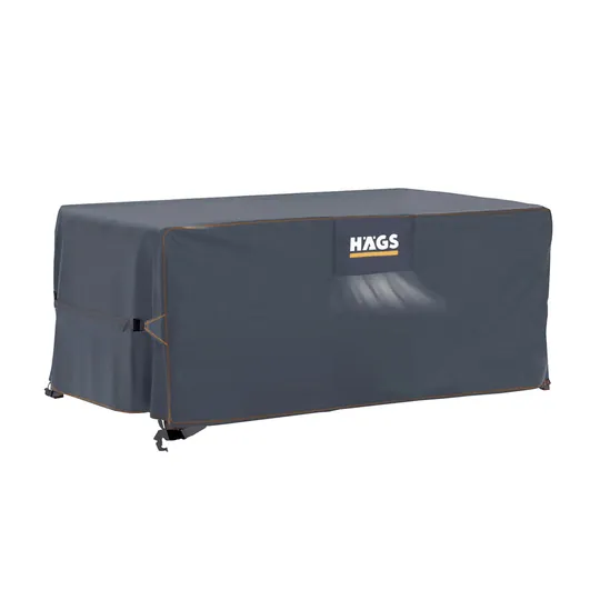 Haegs Bahçe Mobilyası Örtüsü, 180-150-90cm, Ağır Hizmet Oxford Kumaş, Su Geçirmez, Dış Mekan Veranda Masa Örtüsü, Havalandırmalı Masa ve Sandalye Koruma Kılıfı Gri