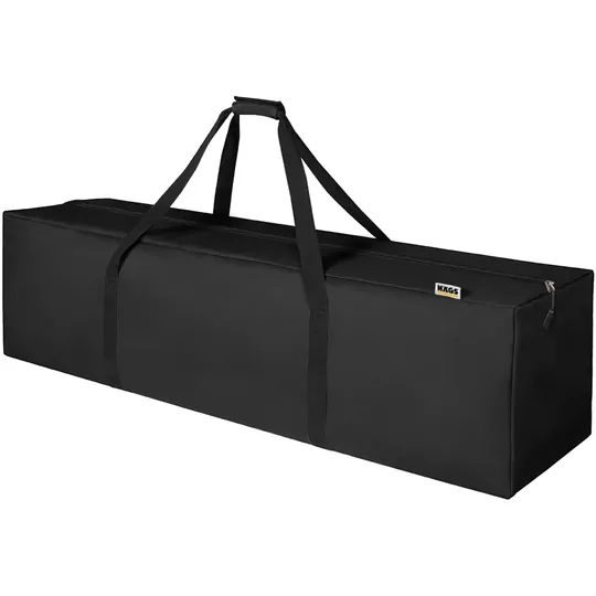 Haegs Taşıma Çantası, Uzun Geniş Çok Amaçlı Fermuarlı Dayanıklı Seyahat, Kamp Malzemeleri Saklama Çantası, Hurç, Valiz, 330L (150 x 43 x 52 cm) - Siyah