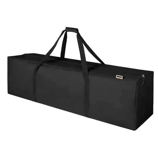 Haegs Taşıma Çantası, Çok Amaçlı Fermuarlı Dayanıklı Seyahat, Kamp Malzemeleri Saklama Çantası, Hurç, Valiz, 155L (105 x 38 x 39 cm) - Siyah