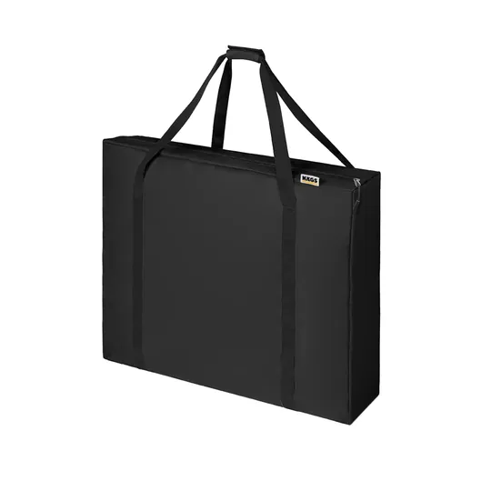 Haegs Taşıma Çantası, İnce Yassı Çok Amaçlı, Kamp Masası Çantası, Fermuarlı Dayanıklı Saklama Çantası, 24L (52 x 10 x 47 cm) Siyah