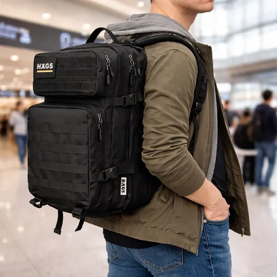 HAEGS Askeri Taktik Sırt Çantası, Ordu Derecesinde Sağlam, Ağır Hizmet Taktik Çanta, 3 Günlük Acil Durum Hücum Çantası, Kampçılık, Dağcılık, Trekking Seyahat Sırt Çantası- 45L - Kamuflaj