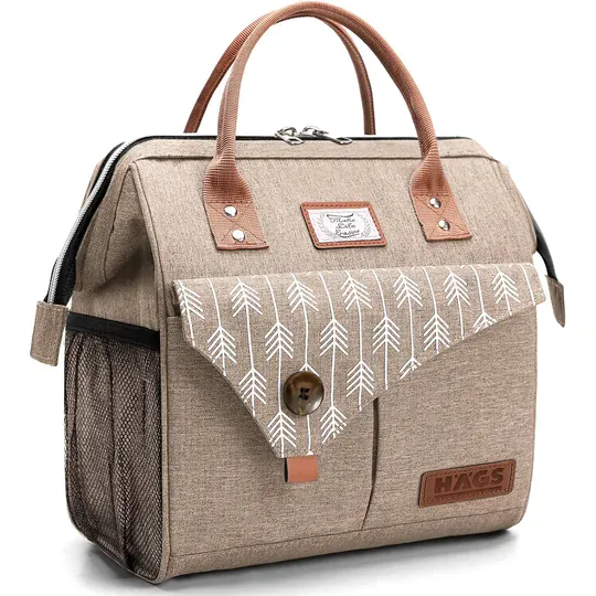 Haegs Kadın Termal Çanta, Yalıtımlı Yemek Taşıma, Bayan Beslenme Çantası, Sızdırmaz Beslenme Kutusu, Yetişkinler ve Çalışanlar İçin 11L BeJ