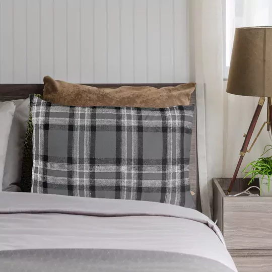 Haegs Kamp Yastığı, Seyahat Yastığı, Silikon Elyaf Dolgulu Hafif Küçük Yastık, Orta Sertlikte, Nefes Alabilir Kılıf, Kamp, Uçak ve Araba İçin İdeal 30x45cm Flanel Gri