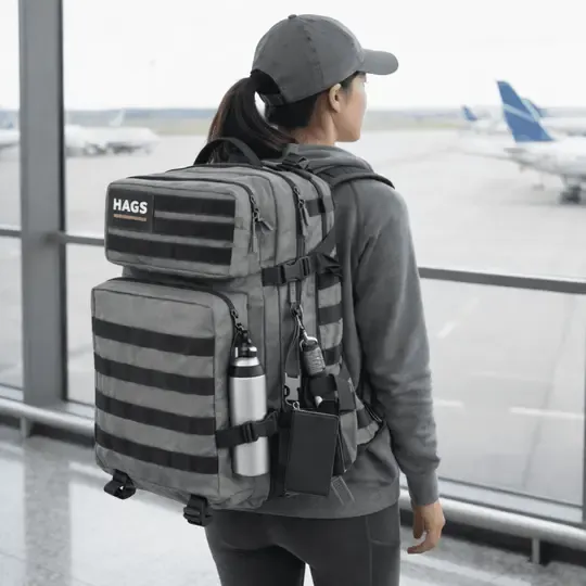 HAEGS Askeri Taktik Sırt Çantası, Ordu Derecesinde Sağlam, Ağır Hizmet Taktik Çanta, 3 Günlük Acil Durum Hücum Çantası, Kampçılık, Dağcılık, Trekking Seyahat Sırt Çantası- 45L - Gri