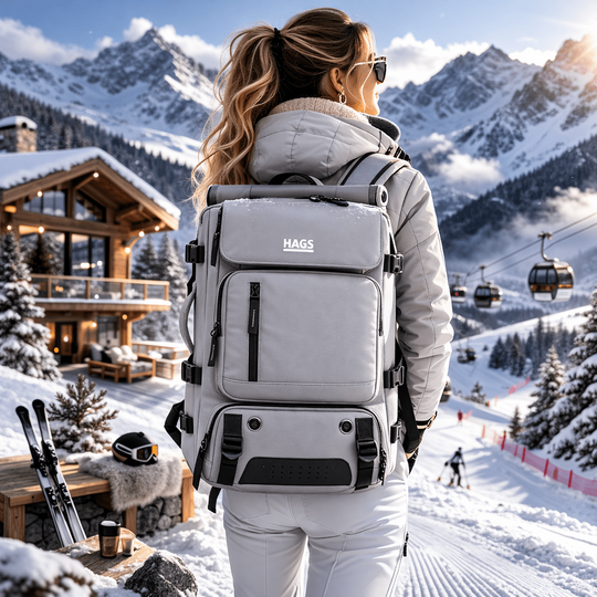 Haegs Seyahat Sırt Çantası, 3in1 Dönüştürülebilir, El Bavulu, Kadınlar ve Erkekler için Uçak Onaylı Ayakkabı Bölmeli, Multi Cepli Organizer Sırt ve El Çantası, Gri