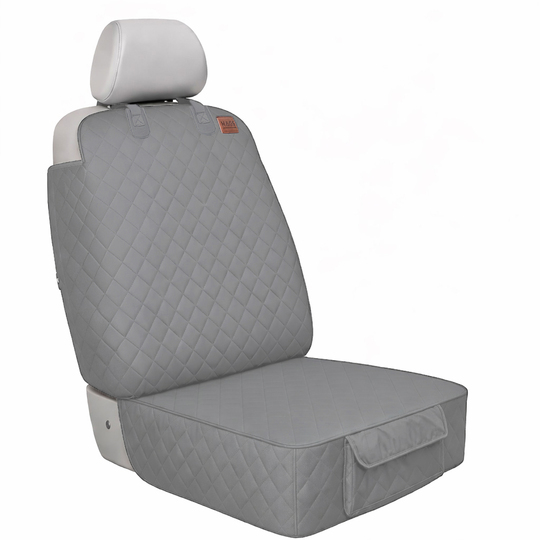 Haegs Evcil Hayvan Ön Koltuk Kılıfı - Araç Köpek Koltuk Koruma Örtüsü, Yan Kanatlı, Kaymaz, Ağır Hizmet Tipi, Su Geçirmez Koltuk Koruyucu Kılıf - Gri