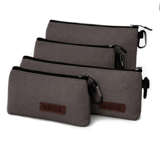 Haegs Çok Amaçlı Küçük Alet Çantası, Fermuarlı Kanvas, Kalemlik, Alet, Kırtasiye ve Kalemler için Saklama Düzenleyici Çantalar, Organizer, Kese (4`lü Karışık Boy/Vizon)