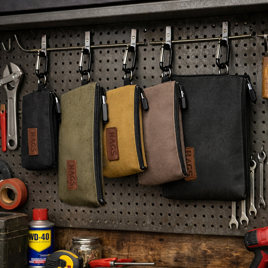 Haegs Çok Amaçlı Küçük Alet Çantası, Fermuarlı Kanvas, Kalemlik, Alet, Kırtasiye ve Kalemler için Saklama Düzenleyici Çantalar, Organizer, Kese (4`lü Karışık Boy/Vizon)