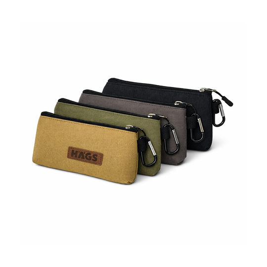 Haegs Çok Amaçlı Küçük Alet Çantası, Fermuarlı Kanvas, Kalemlik, Alet, Kırtasiye ve Kalemler için Saklama Düzenleyici Çantalar, Organizer, Kese (4`lü Orta Boy/Karışık Renk)