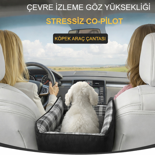 Haegs Araç Konsol Üstü Köpek Koltuğu - Köpek Taşıma Çantası, Küçük Köpekler İçin Taşınabilir Köpek Yatağı, Kol Dayama Yeri Olan, Yumuşak Minderli, Evcil Hayvan Araba Koltuğu,  Siyah - Kırmızı