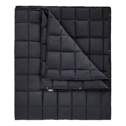 Haegs Kamp Battaniyesi - Dış Mekan Hafif Kompakt Seyahat Yorganı Kamp Yürüyüş Outdoor Şal, Battaniye 175-135 cm Siyah