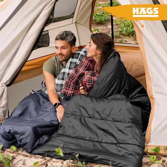 Haegs Uyku Tulumu, Flanel, Battaniye, Kamp Uyku Tulumu, Outdoor Dış Mekan, 3 - 4 Mevsim, Yazlık Uyku Tulumu - Kış Uyku Tulumu, Ultra Hafif, Sıcak ve Kompakt - Flanel -Antrasit