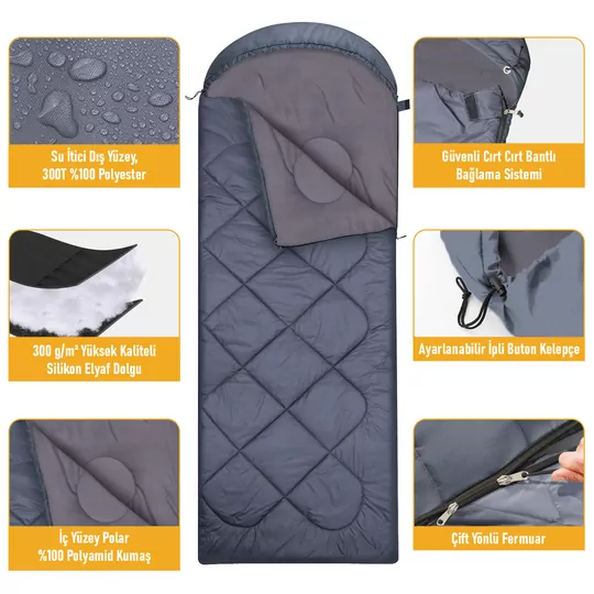 Haegs Uyku Tulumu, Polar, Battaniye, Kamp Uyku Tulumu, Outdoor Dış Mekan, 3 - 4 Mevsim, Yazlık Uyku Tulumu - Kış Uyku Tulumu, Ultra Hafif, Sıcak ve Kompakt - Polar -Kırmızı