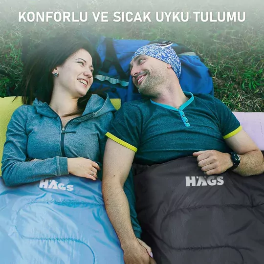 Haegs Uyku Tulumu, Battaniye, Kamp Uyku Tulumu, Outdoor Dış Mekan Çadır Karavan, 3 - 4 Mevsim, Yazlık Uyku Tulumu - Kış Uyku Tulumu, Ultra Hafif, Sıcak ve Kompakt - Antrasit