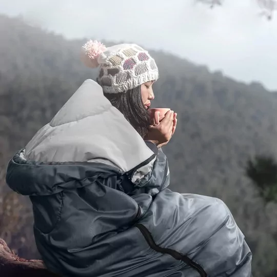 Haegs Uyku Tulumu, Battaniye, Kamp Uyku Tulumu, Outdoor Dış Mekan Çadır Karavan, 3 - 4 Mevsim, Yazlık Uyku Tulumu - Kış Uyku Tulumu, Ultra Hafif, Sıcak ve Kompakt - Antrasit