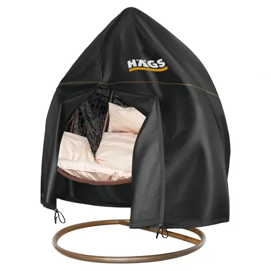 HAEGS Bahçe Salıncağı Örtüsü, Rattan Salıncak Koltuk Koruma Kılıfı Brandası, Hamak Sandalye Dış Mekan Su Geçirmez Mobilyası Koruyucu Örtü - Çift Kişilik, 230 x 200cm