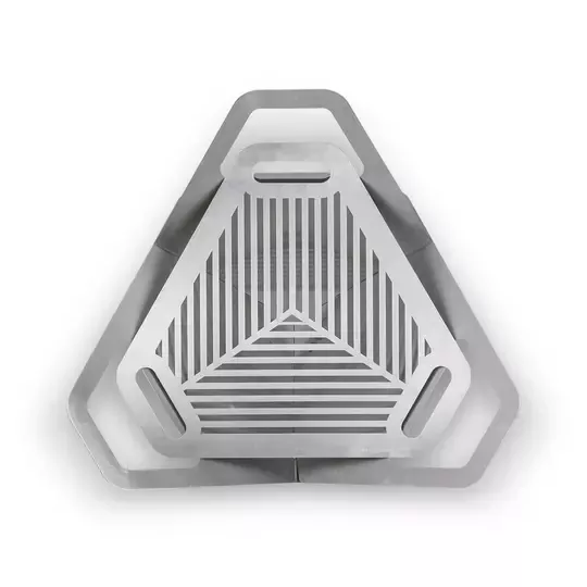 Haegs Fire Pit Portatif Ateş Çukuru Paslanmaz Çelik Krom BBQ Grill Izgaralı, Kamp Ateşi, Kolay Taşınabilir Odun Kömür Dış Mekan Outdoor Barbekü Mangal (56cm x 56cm)