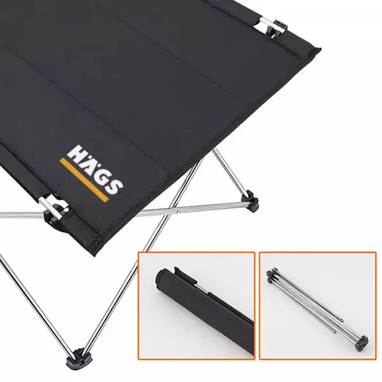 HAEGS Ultralight Katlanır Kamp Masası, Piknik, BBQ, Balıkçılık, Avcılık, Plaj, Hiking için Taşınabilir Kompakt Roll Up Outdoor Kamp Masası  Medium - Yeşil