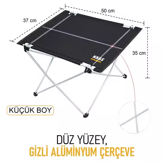 HAEGS Ultralight Katlanır Kamp Masası, Piknik, BBQ, Balıkçılık, Avcılık, Plaj, Hiking için Taşınabilir Kompakt Roll Up Outdoor Kamp Masası  Small - Yeşil