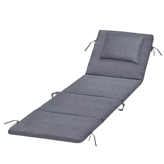 Haegs Plaj Minderi, Plaj Çantası Tasarımlı, Katlanır Plaj Matı, Yastıklı, Plaj Şezlong Minderleri,  22 Dens 180x53x2cm - Gri