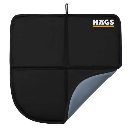 Haegs Outdoor Oturma Minderi, Kamp Matı, Yürüyüş, Stadyum ve Seyahat İçin Katlanabilir Su Geçirmez Oxford Kumaş Termal Oturma Minderi, Siyah