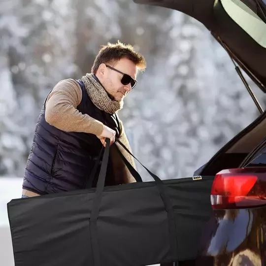 Haegs Taşıma Çantası, Fermuarlı Dayanıklı Seyahat Spor, Kamp Malzemeleri Saklama Çantası, Hurç, Valiz, 70L Orta Boy - Siyah