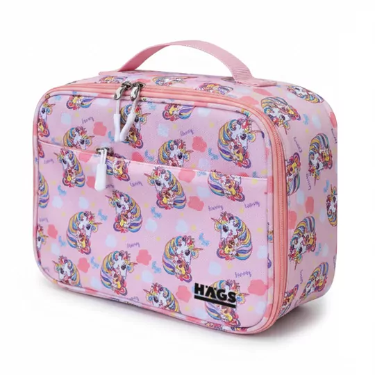 HAEGS Çocuk Beslenme Çantası, Kız Çocukları için Öğle Yemeği Kutusu - Termal Yalıtımlı Kız Çocuk Beslenme Çantası, Kreş ve Okul İçin Küçük Öğrenci Öğle Yemeği Kutusu - Unicorn