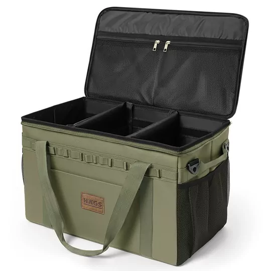 Haegs Araba Bagaj Organizer Çanta, Çok Amaçlı Termal Çanta, Araç içi Alet Eşya Düzenleyici, Kamp Malzemeleri, Piknik Çantası, Taktik, Yalıtımlı Soğutucu Yemek Taşıma Çantası, 45 Lt, Yeşil