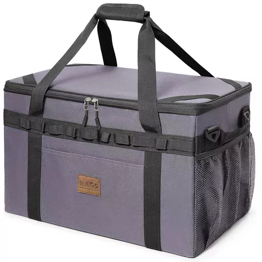 Haegs Araba Bagaj Organizer Çanta, Çok Amaçlı Termal Çanta, Araç içi Alet Eşya Düzenleyici, Kamp Malzemeleri, Piknik Çantası, Taktik, Yalıtımlı Soğutucu Yemek Taşıma Çantası, 45 Lt, Gri