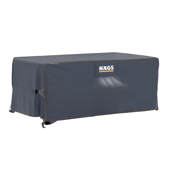 Haegs Bahçe Mobilyası Örtüsü, 150-90-74cm, Ağır Hizmet Oxford Kumaş, Su Geçirmez, Dış Mekan Veranda Masa Örtüsü, Havalandırmalı Masa ve Sandalye Koruma Kılıfı, 150-90-74cm - gri