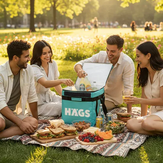 HAEGS Termal Kamp Çantası, Termal Termos Çanta, Kamp, Plaj, Piknik Çantası, Isı Yalıtımlı Kamp Piknik Yemek Taşıma Çantası, Soğutucu Buzluk Geniş Hacimli Büyük Boy 38 Lt- Turkuaz